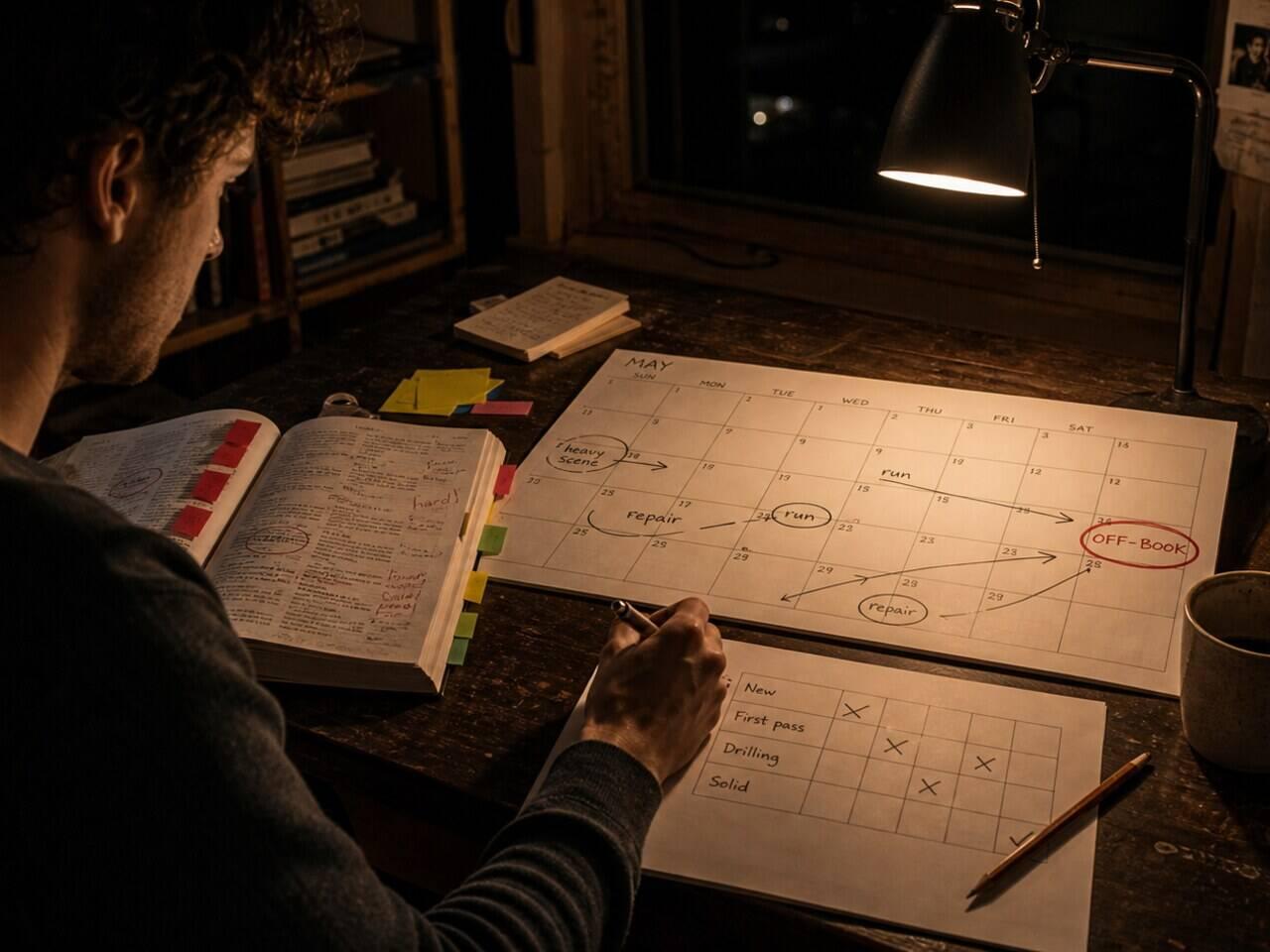 Off-Book Rehearsal Plan: Build It From the Calendar Backwards