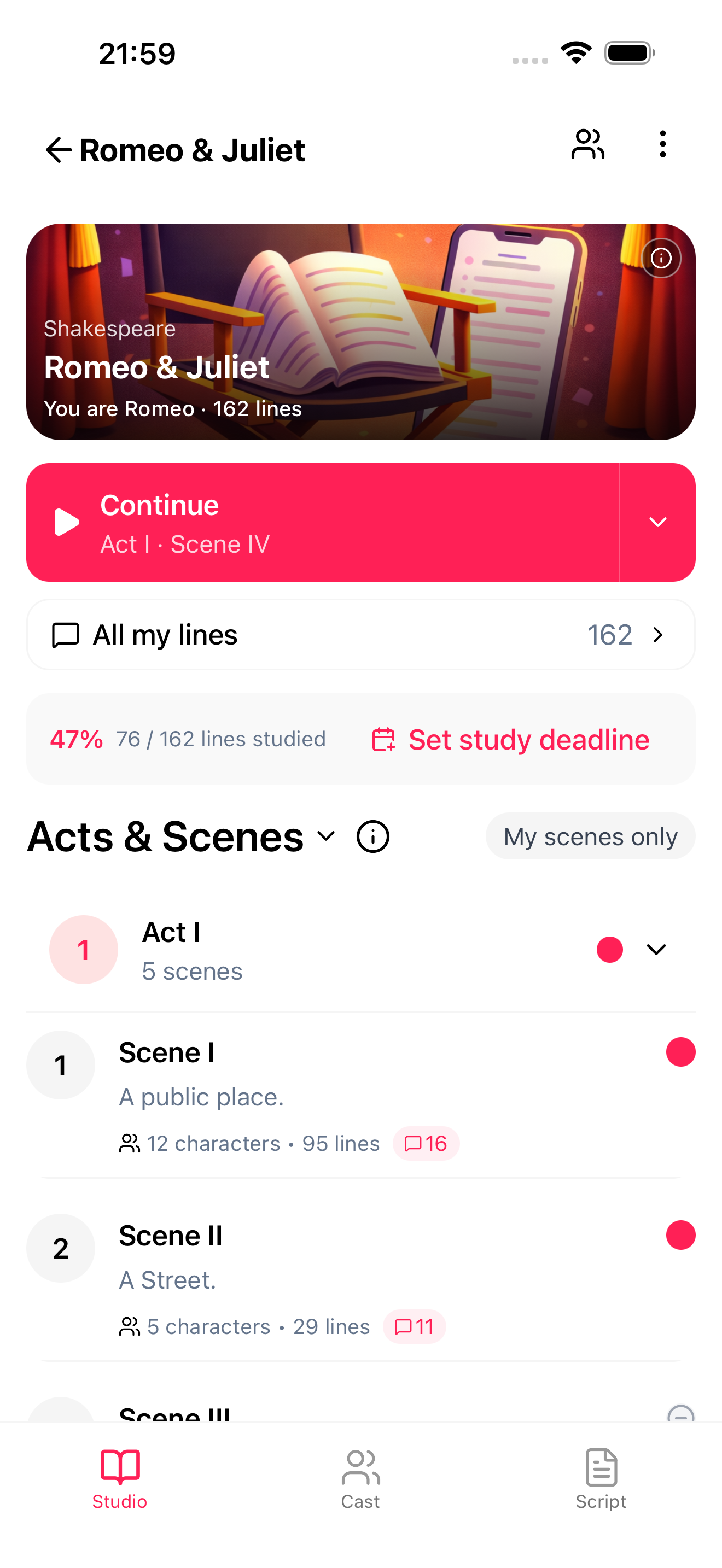 Keep a changing script ready to work